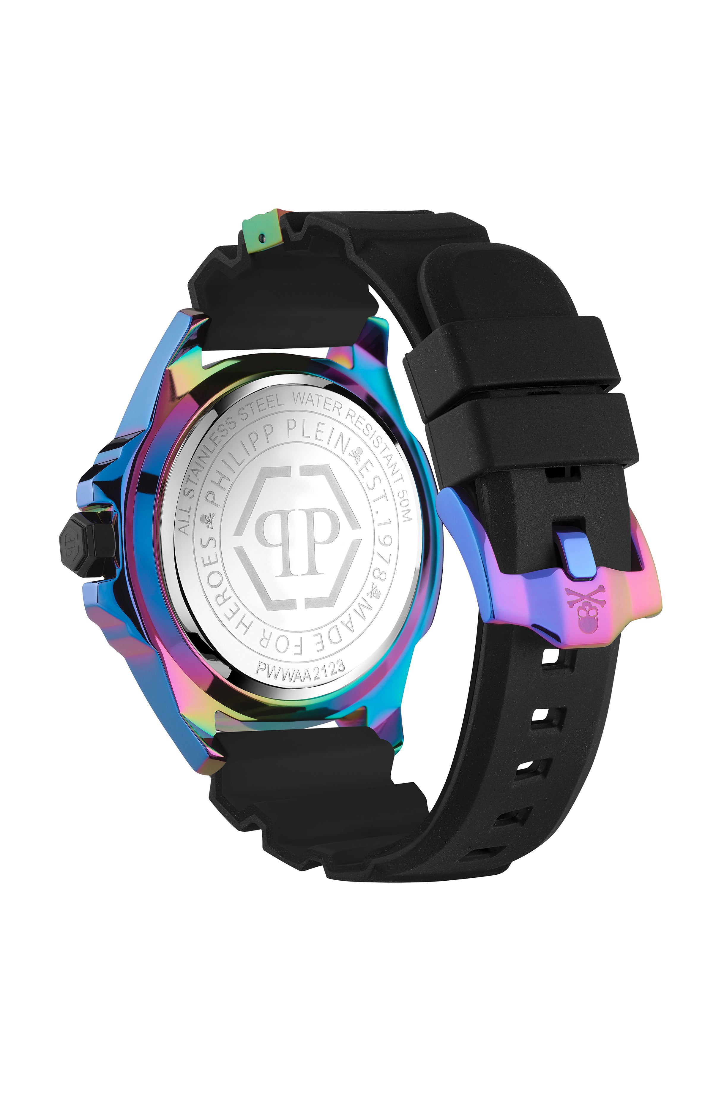 The $kull Rainbow Silicone Watch