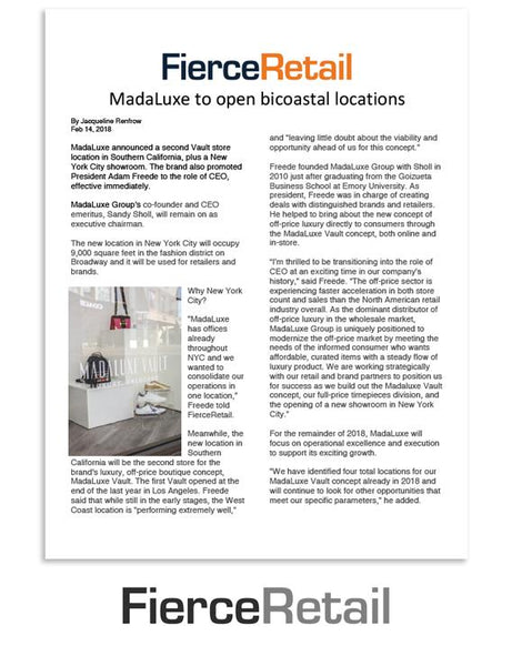 Fierce Retail: MadaLuxe to open bicoastal locations
