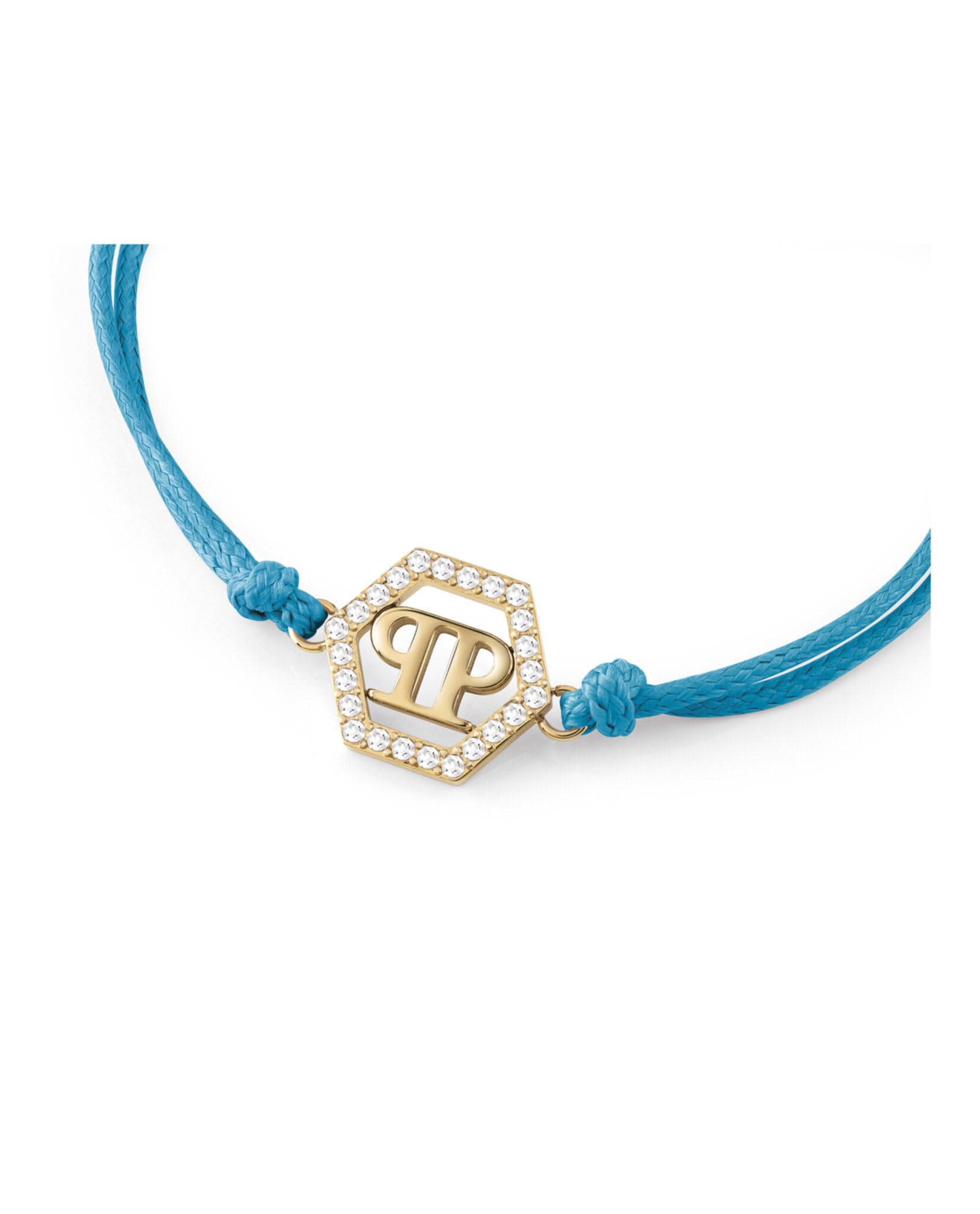 Linked Crystal Cotton Cord Bracelet
