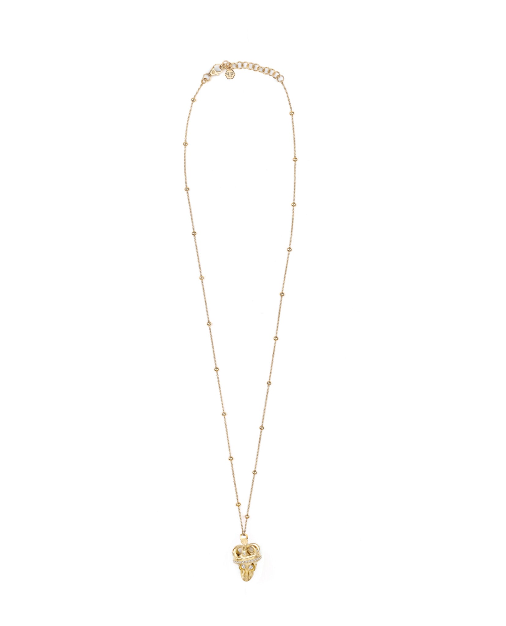 $kull Crown Crystal Cable Chain Necklace