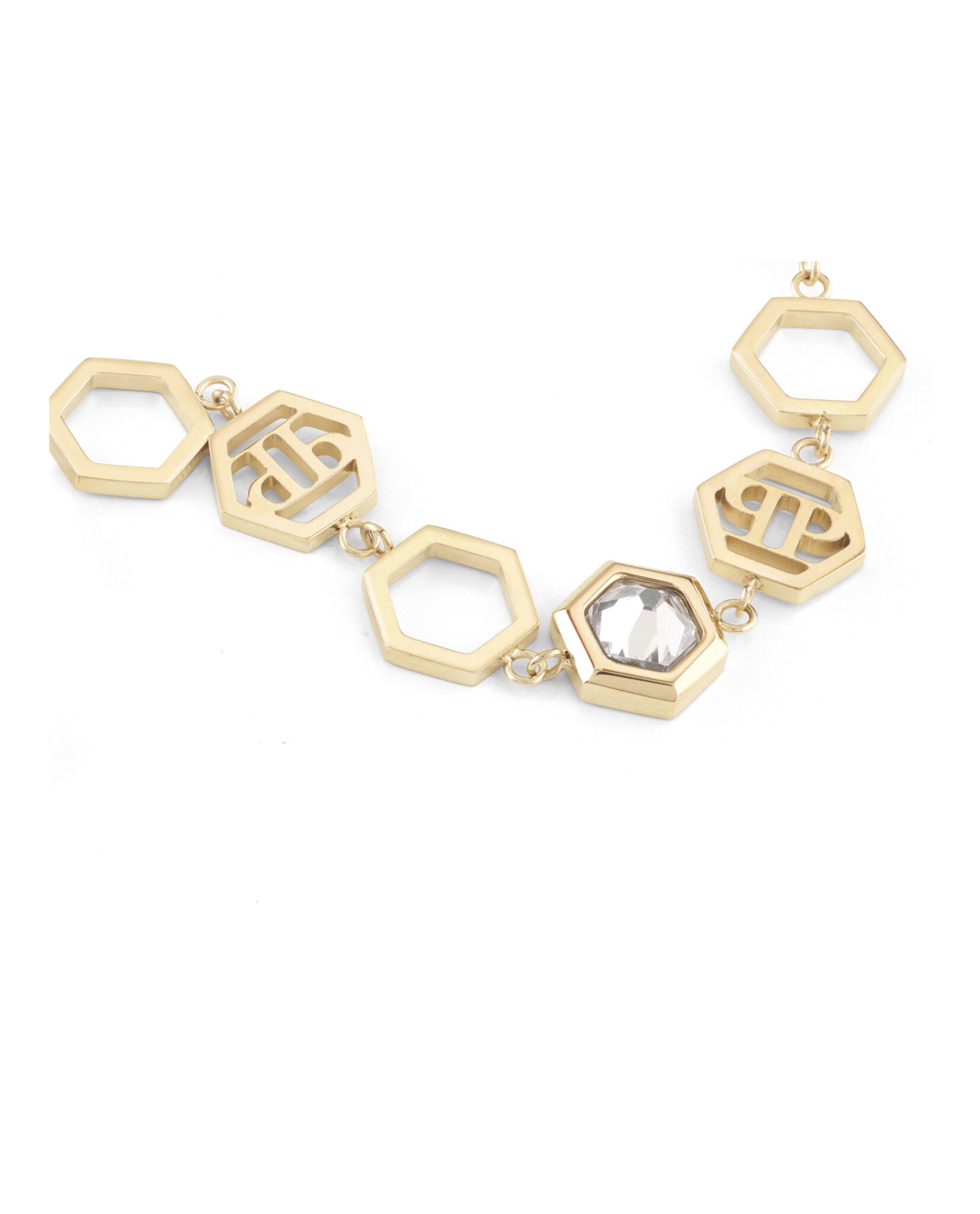 Hexagon Lux Crystal Hexagon Chain Necklace