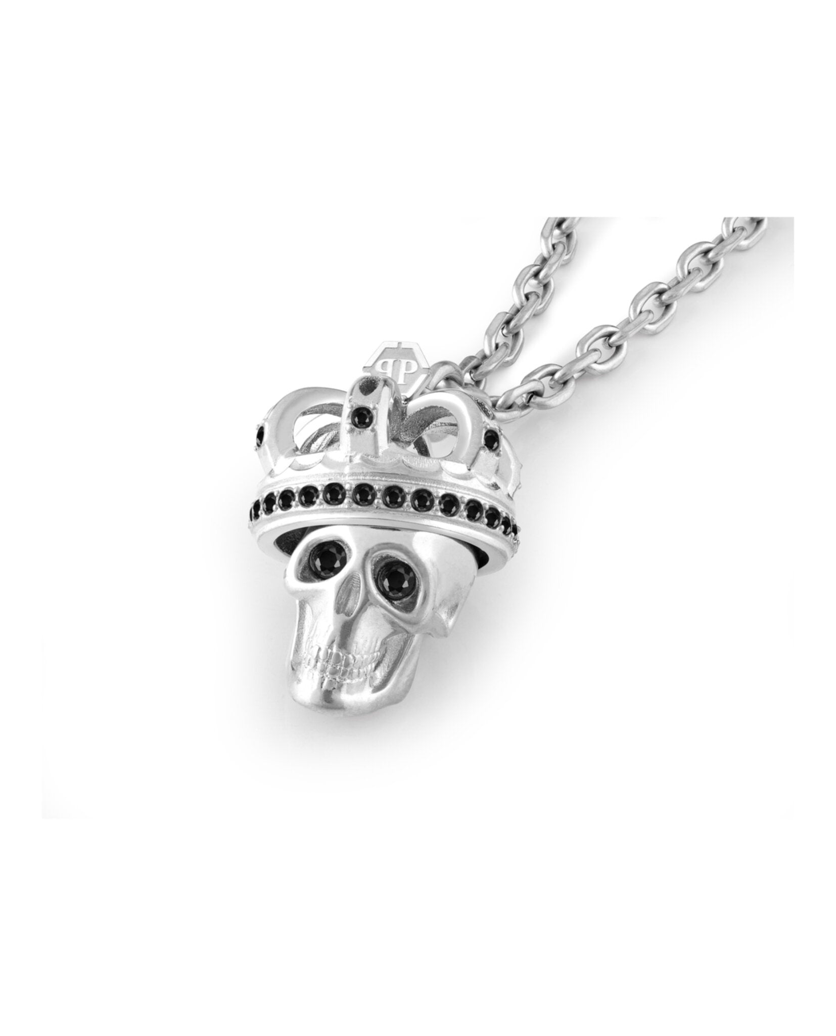 3D $kull Crystal Cable Chain Necklace