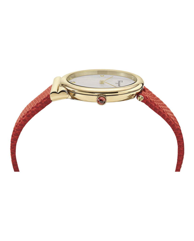 Gancini Slim Leather Watch
