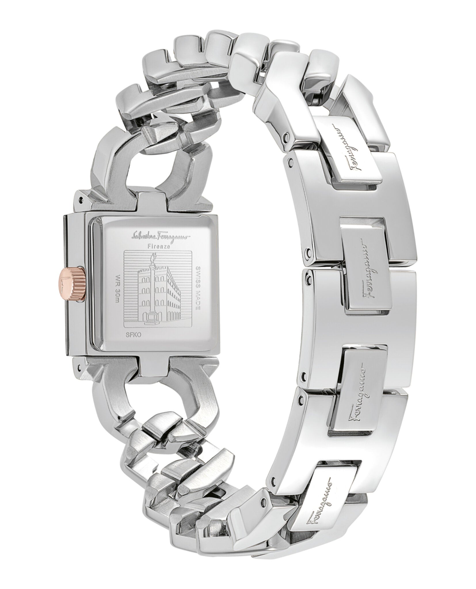 Double Gancini Groumette Bracelet Watch