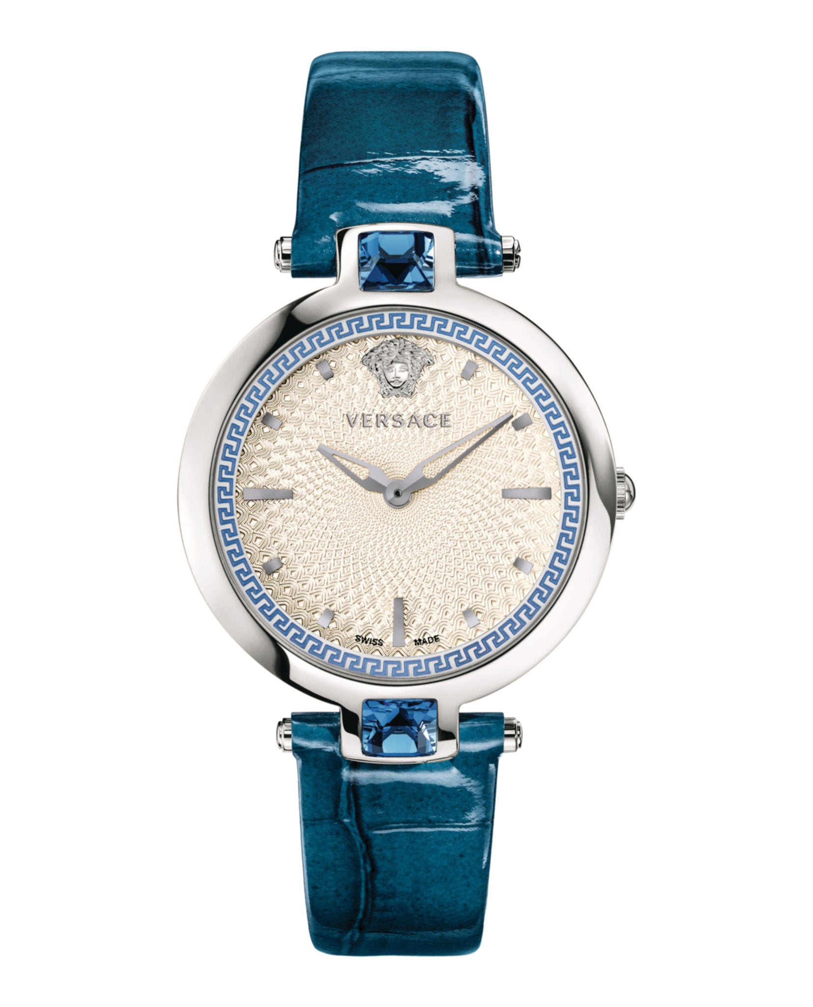 Crystal Gleam Leather Watch