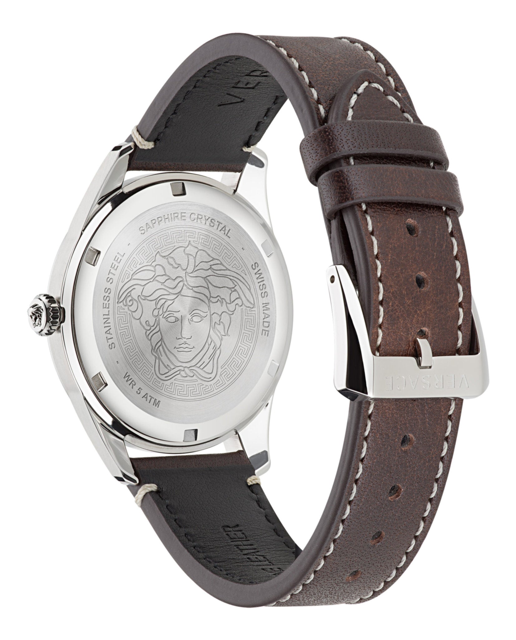 Greca Time Leather Watch