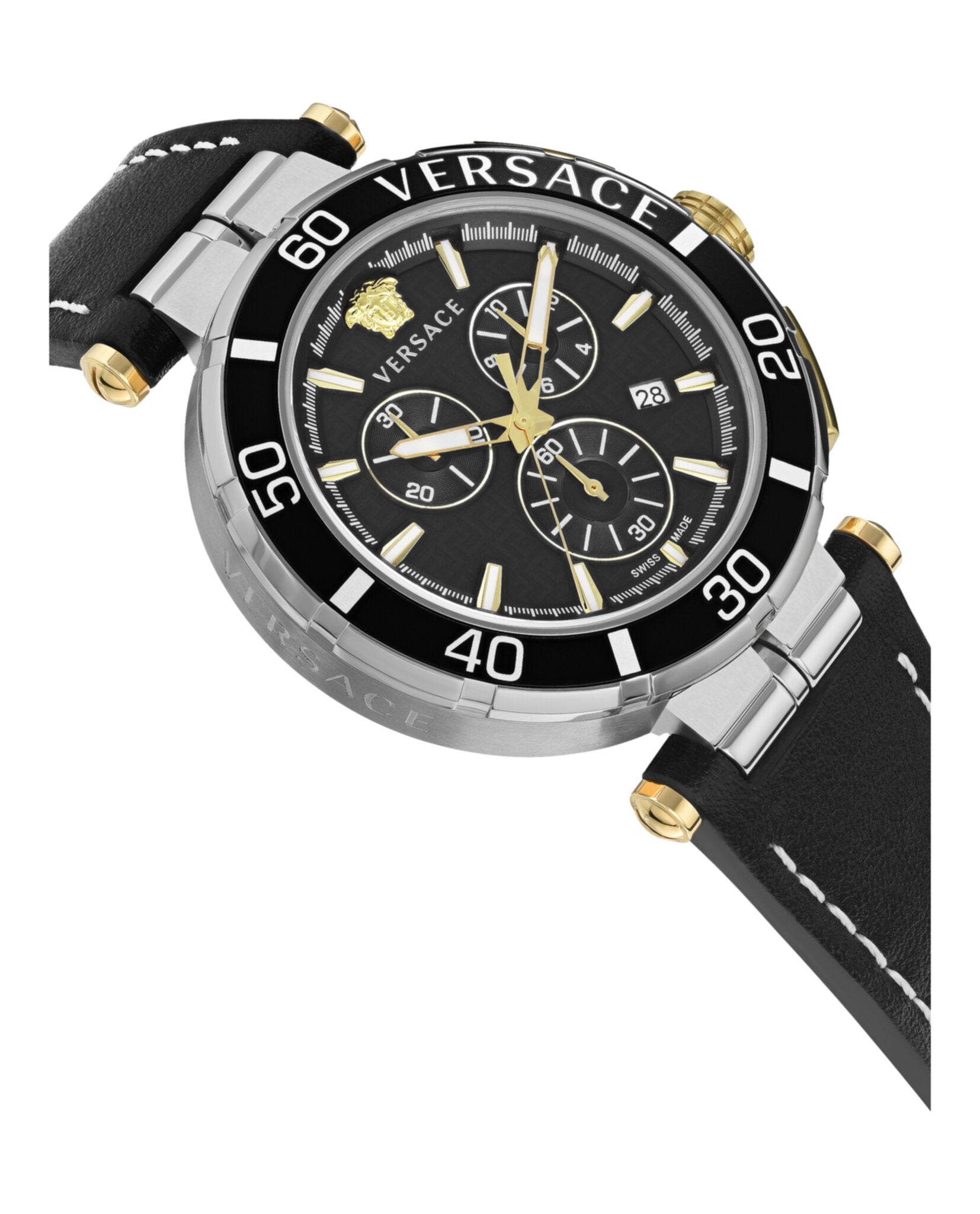 Versace Mens Greca Chrono Watches | MadaLuxe Time – Madaluxe Time