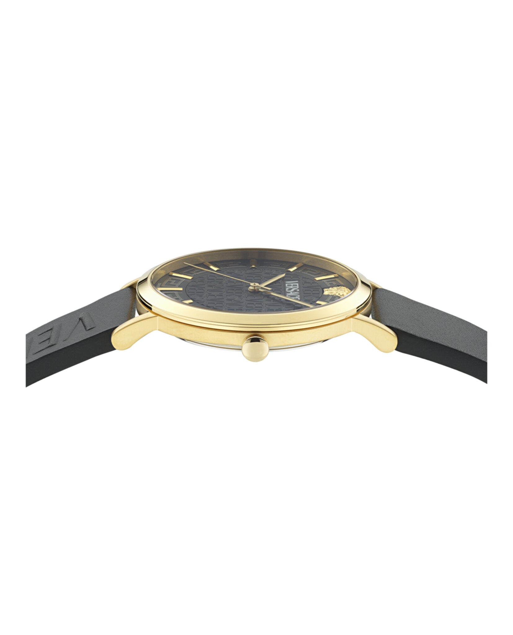 Versace Greca Slim Leather Watch