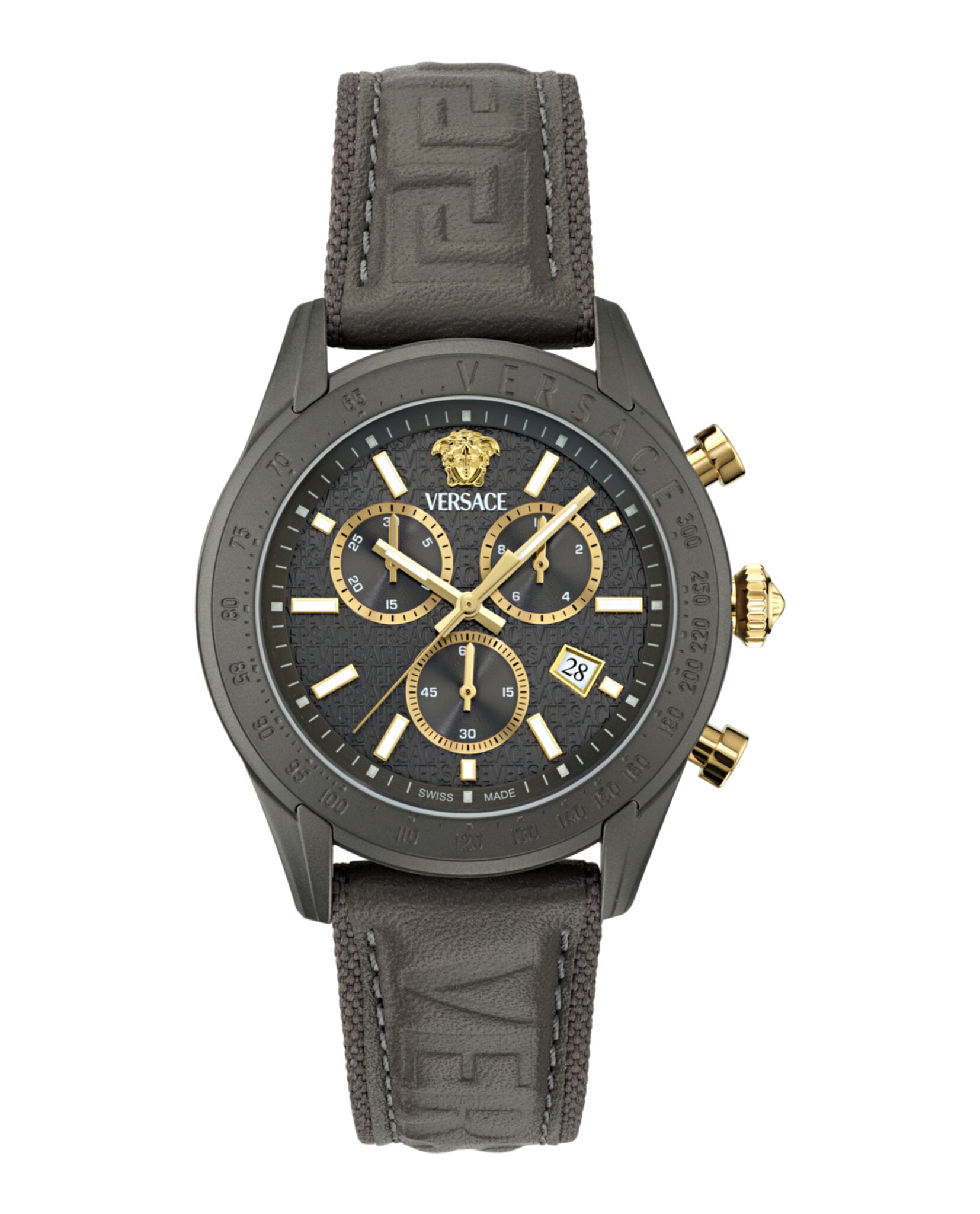 Versace Chrono Master Leather Watch