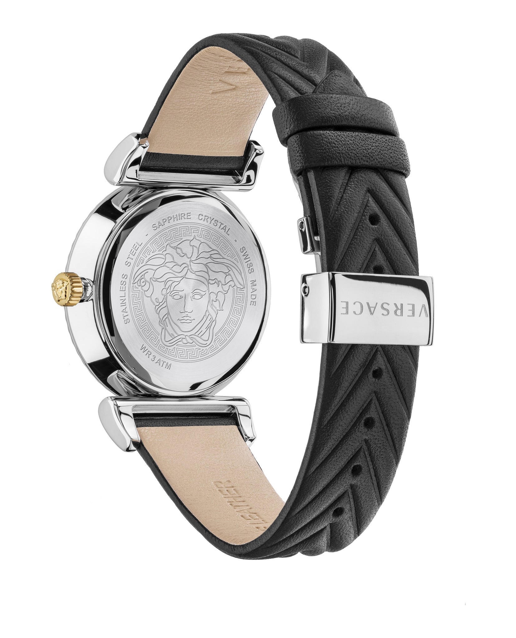 V-Motif Leather Watch