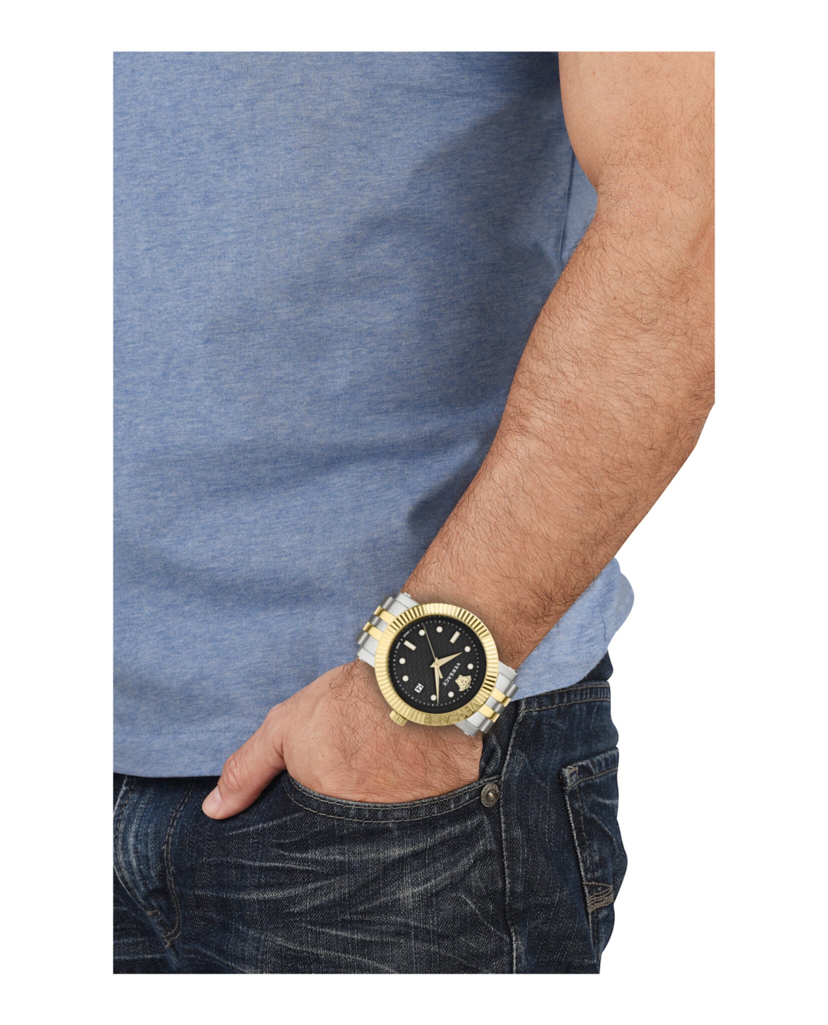 Versace Mens V-Classic Watches | MadaLuxe Time – Madaluxe Time