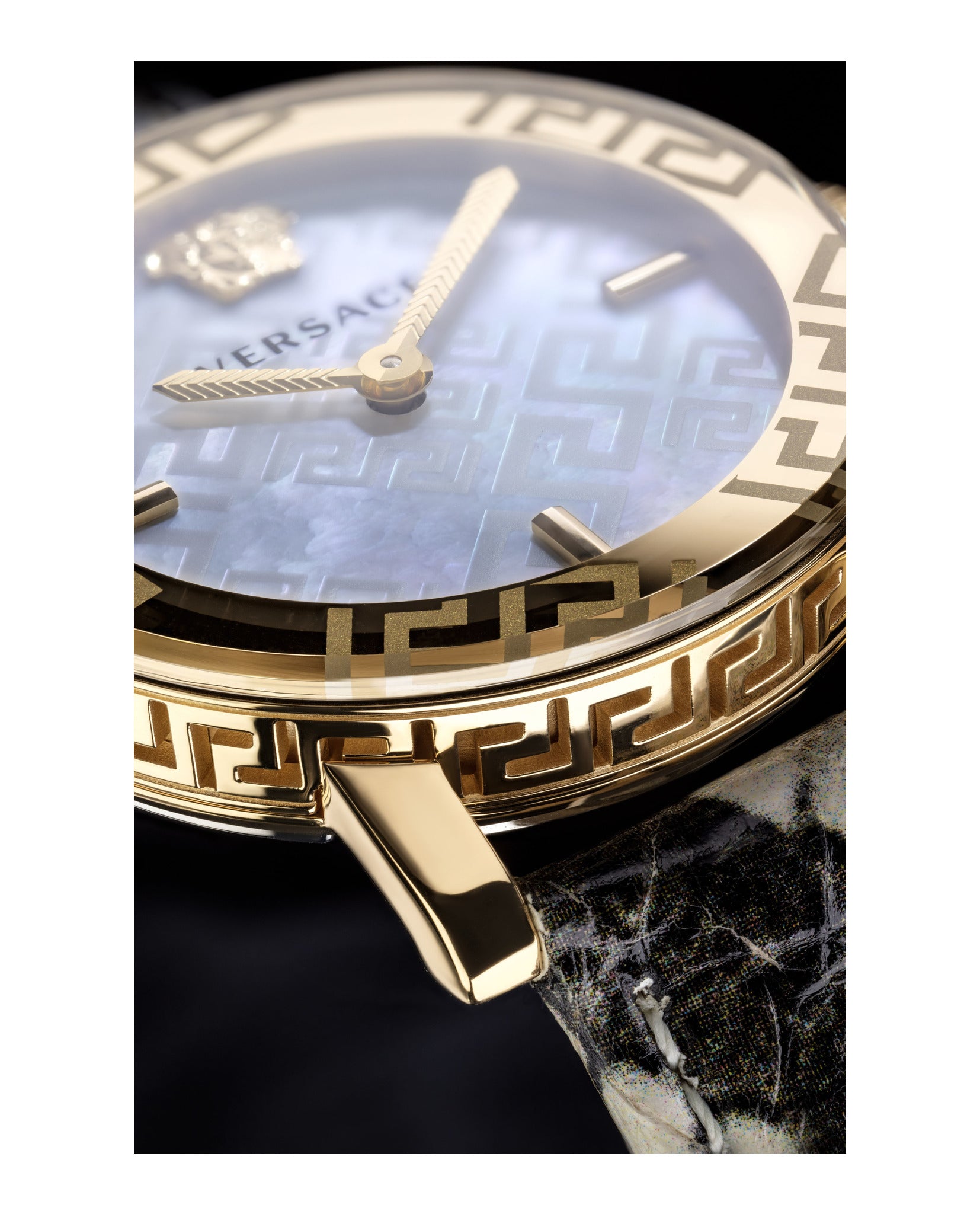 Greca Glass Mother of Pearl Watch