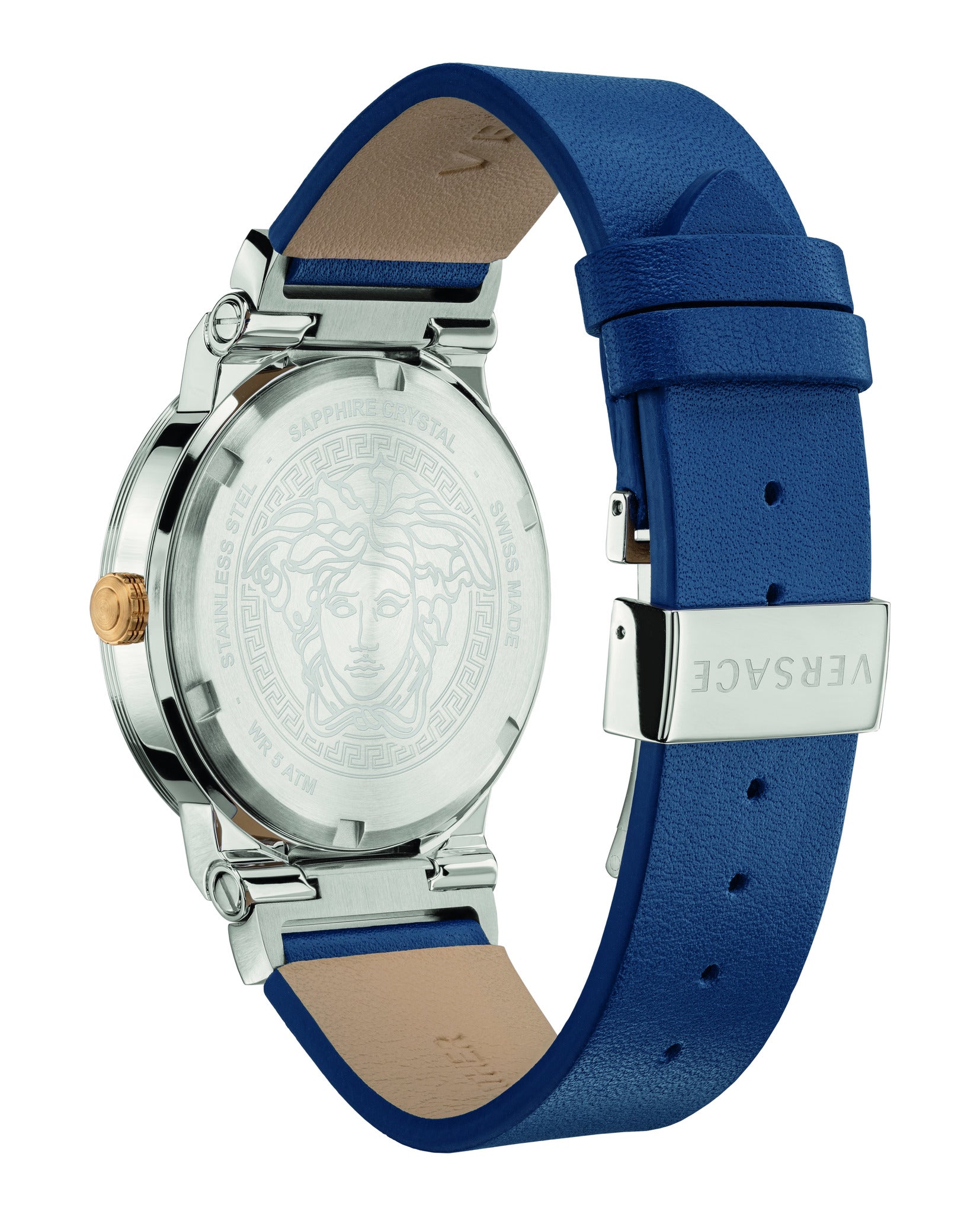 Greca Logo Leather Watch