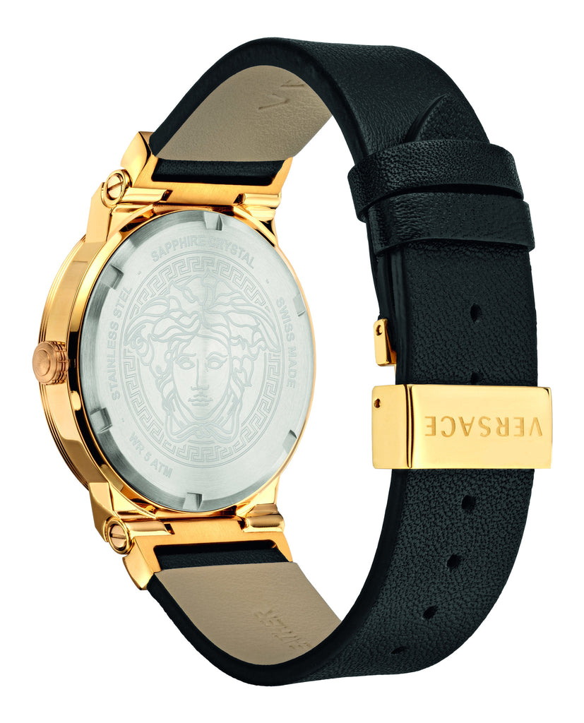 Greca Logo Leather Watch