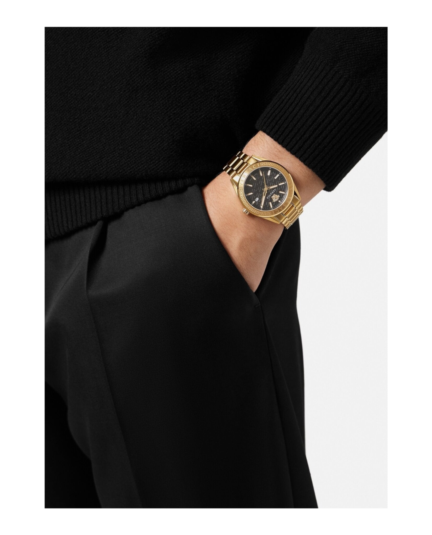 Versace Mens V-Code Time – | MadaLuxe Madaluxe Watches Time