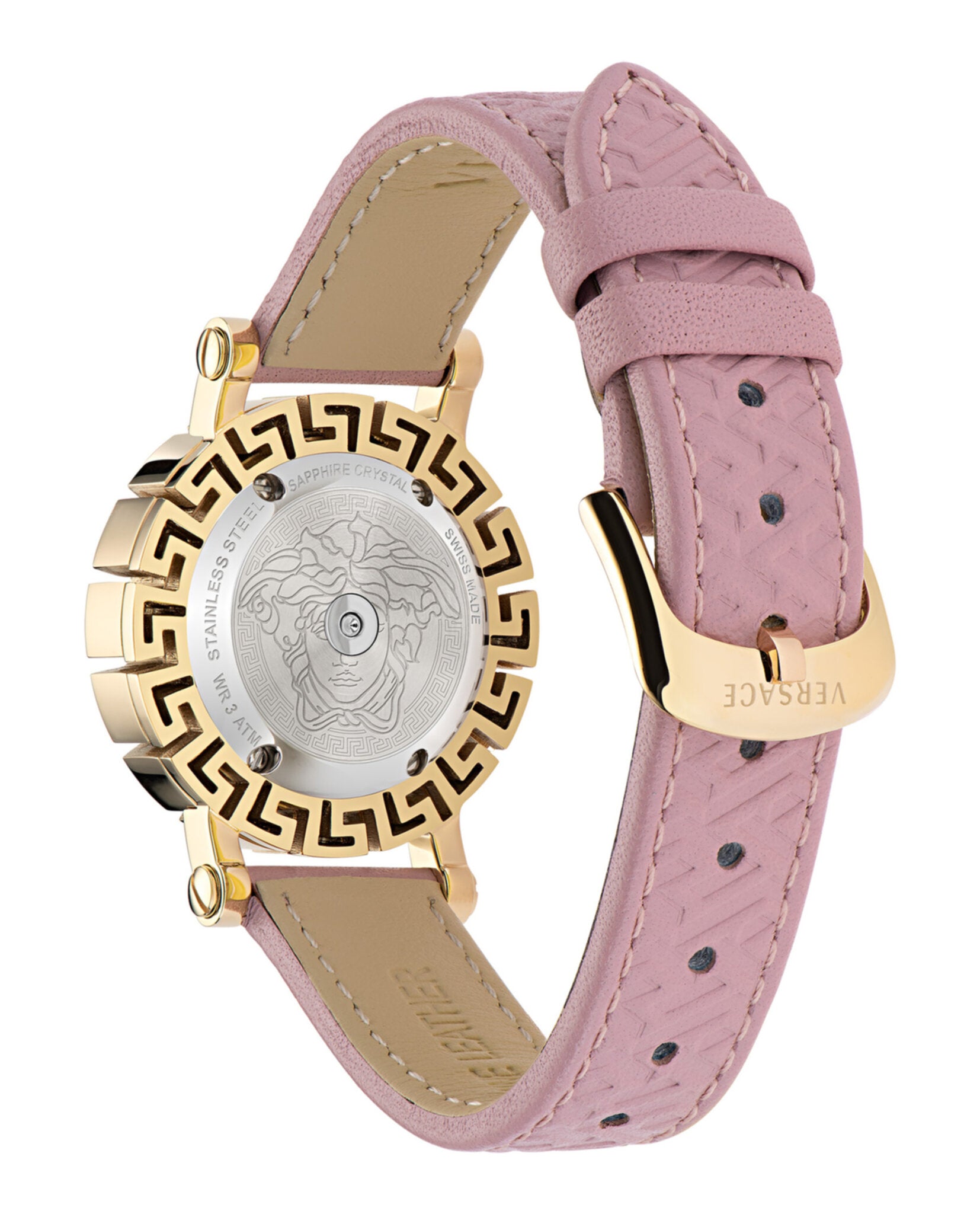 Greca Glam Leather Watch